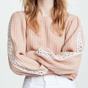 SEE by CHLOE $325 CAMEO Knit DESIGNER Pullover Sweater Preppy Top WOMENS S 4 6